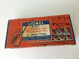Lionel No.  927 " Lubricating And Maintenance Kit For Model Trains "
