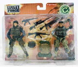 1/18 Bbi Elite Force Twin Pack Set Combat Command Night Ops Soldier Figures