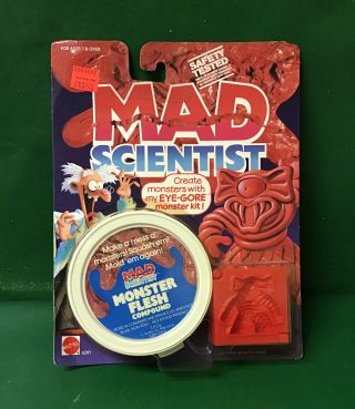 1986 Mad Scientist:”monster Flesh” Nic By Mattel No.  4281