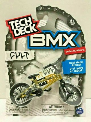Tech Deck Bmx Finger Bikes Series 13 Cult Flick Tricks Gold Metal Frame