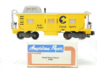 S Gauge American Flyer 4 - 9400 B&o Chessie System Cupola Caboose C - 9400 W/ Light