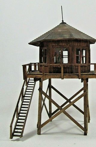 Ho Scale Wood Lookout Tower,  Unbranded,  Custom Made