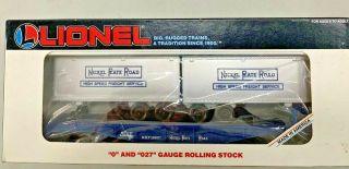 Lionel O Scale Nickel Plate Road Piggyback Trailers On Flat Car 6 - 16307