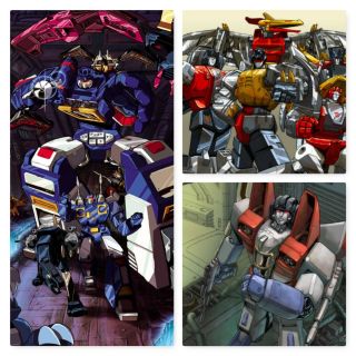 Transformers G1 3 Poster Set Starscream,  Soundwave & Dinobots Dw Pat Lee