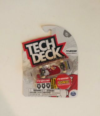 Tech Deck Finesse Skateboard Ultra Rare Series 13 Sonic The Hedgehog Red
