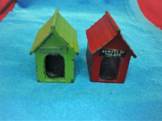 Vintage J.  Hill & Co.  Dog Houses - 2 Diff.  Colors -