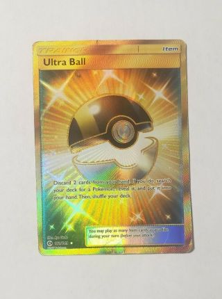 Pokemon Sun And Moon Ultra Ball Secret Rare 161/149 Authentic