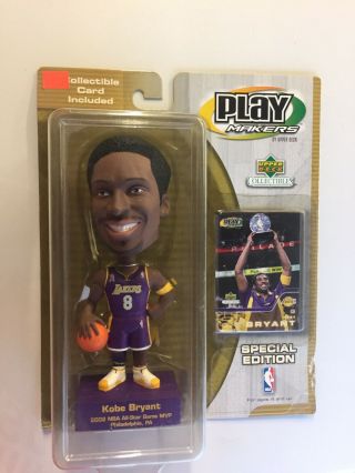 Kobe Bryant Rare Upper Deck Play Makers Bobble Head 2002 Nba All Star Lakers Mvp