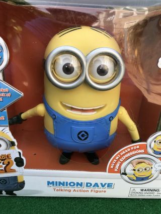 Despicable Me 2 Minion Dave talking laughing action figure by Thinkway Toys 2