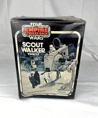 Vintage Star Wars Empire Strikes Scout Walker At - St Vehicle Box 1982 Kenner