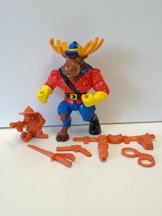 Tmnt Rare 1992 Monty Moose 100 Complete W/ Accessories Vintage Playmates