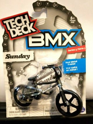 2017 Tech Deck Bmx Finger Bikes Series 5 Sunday Gray Metal Frame White Logo