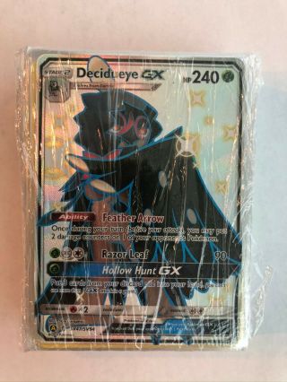 Pokemon Mystery Cube With 50 Cards Including Full Art Decidueye Gx Sv47/sv94