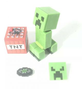Minecraft Creeper Comic Maker 3” Action Figure Gcc14 W/ Accessories Tnt,  Face.