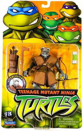 2002 Playmates Teenage Mutant Ninja Turtles Splinter 5 " Action Figure Moc Tmnt