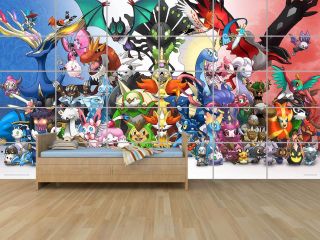 Pokemon Characters Tous Les Personnages Geant Poster Chambre Enfants Room Kids