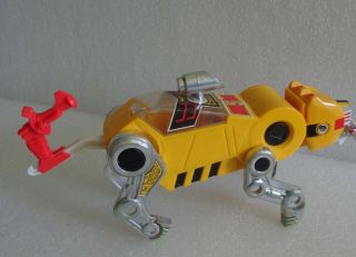 VINTAGE 1984 VOLTRON PANOSH PLACE YELLOW LION w/WEAPONS AND CANOPY 2