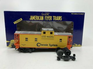 American Flyer 6 - 48738 S Scale Chessie System Extended Vision Caboose Ex/box