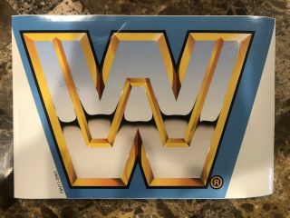 Wwf/wwe Mattel Retro Wwe Legends Logo Wrestling Ring Center Sticker