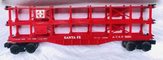 Lionel O Scale Santa Fe Auto Carrier 6 - 9281 W/ Box