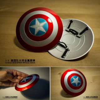 1/6 Captain America Shield 2.  0 Metal material buckle Hand for Hot Toys Figure 2
