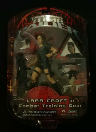 Tomb Raider Lara Croft In Combat Training Gear Playmates 6 " 2001 Angelina Jolie