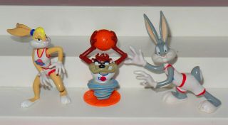 Space Jam Warner Bros.  3 " Lola Bunny 4.  25 " Bugs Bunny,  3 " Decopac Taz 1996