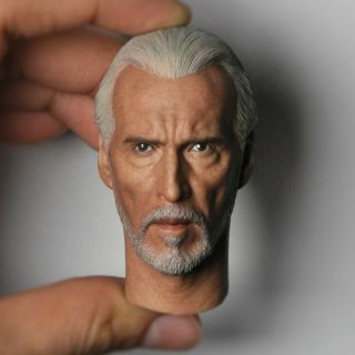 Custom 1/6 Count Dooku Christopher Lee Head Sculpt Of Star Wars