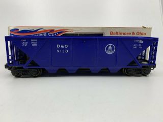 Lionel 6 - 9130 Baltimore & Ohio Blue Quad Hopper Car Ex/box