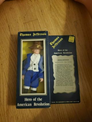 Vintage Hero Of The American Revolution Action Figure Doll Thomas Jefferson