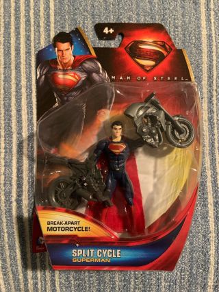 Mattel Superman Man Of Steel Split Cycle 3.  75 Inch Action Figure