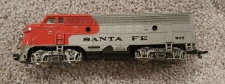 Bachmann Emd F9 Santa Fe Diesel Ho Scale Lighted Locomotive 307 No Box