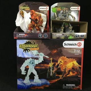 Schleich: Eldrador Battle For The Superweapon Set,  Lava Golem,  & Stone Skeleton