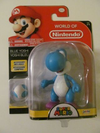 World Of Nintendo - Blue Yoshi - 4.  5 - Inch Figure -