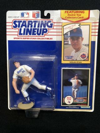 1990 Nolan Ryan Starting Lineup Texas Rangers Ny Mets Mlb Slu