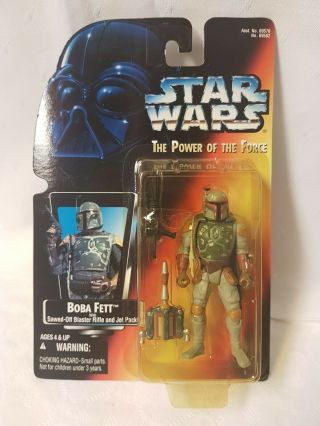Rare Star Wars Potf2 Boba Fett Red Card W Japan And Uk Import Stickers And Sub