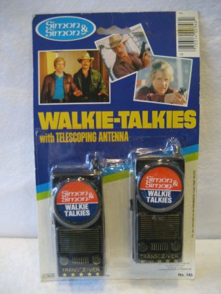 1983 Vintage Simon & Simon Toy Walkie - Talkies Moc Gordy International Set Rare