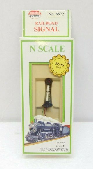 Model Power 8572 N Scale Railroad Signal 4 Way Prewired Switch With Brass Parts