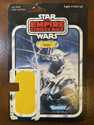 1980 Vintage Star Wars Empire Strikes Back Yoda Figure Cardback Only 38310