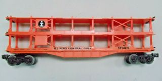 Lionel O Scale Illinois Central Gulf Auto Carrier 6 - 9145