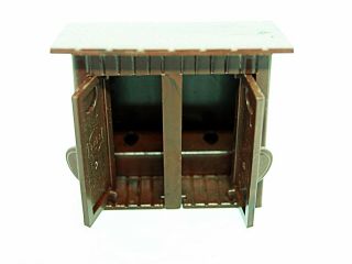 Plasticville Brown Outhouse O - S Scale