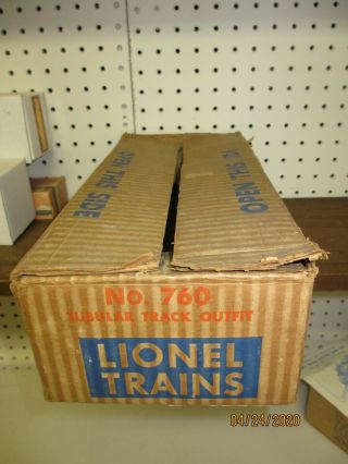 Lionel 760 Tubular Track Outfit Box For 072 Curves