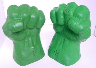 2003 Funtastic Electronic Incredible Hulk Hands W Battery Op Sound