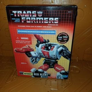 Transformers Commemorative Reissue G1 Red Alert Mib Sticker