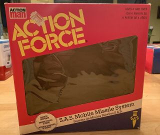 Vintage Action Force Sas Mobile Missile System Box Only Gi Joe - Rare Htf Vgc