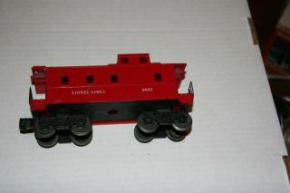 LIONEL POST WAR 6476 LEHIGH VALLEY RED HOPPER,  6057 CABOOSE COMBO,  G/C 2