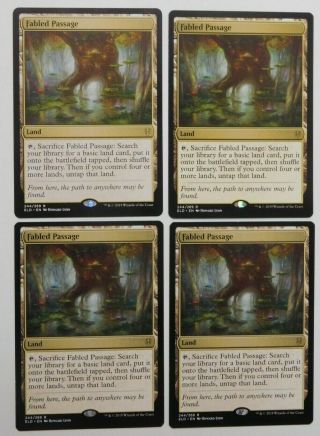 Fabled Passage Playset - 4x Magic The Gathering Mtg Throne Of Eldraine Card