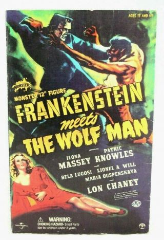 Sideshow 12 " Frankenstein Meets Wolf Man 4410 Monsters Figure Lon Chaney Wolfman