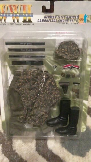 Dragon 2001 Wwii Uniform Set 71109 German Elite Officer Camouflage Smock Set