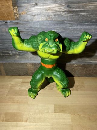 Vintage Mattel Krusher Toy 1979 Green Monster " Grows " After Crushing It Up